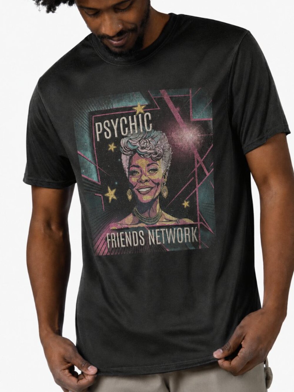 Retro Psychic Friends Network Graphic Tee T Shirt Retro 80s Dionne Warwick